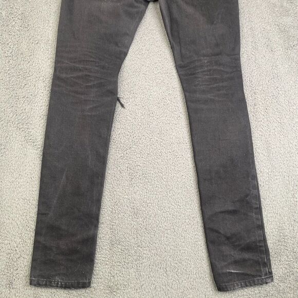 MNML Jeans Mens 30 (32x33) Skinny Distressed Black Wash Denim Casual - Picture 11 of 11